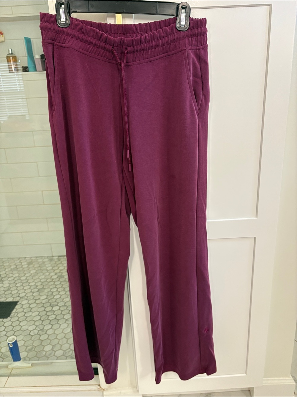 Athleta Plum Seasoft Drawstring Waist Pull-On Pants